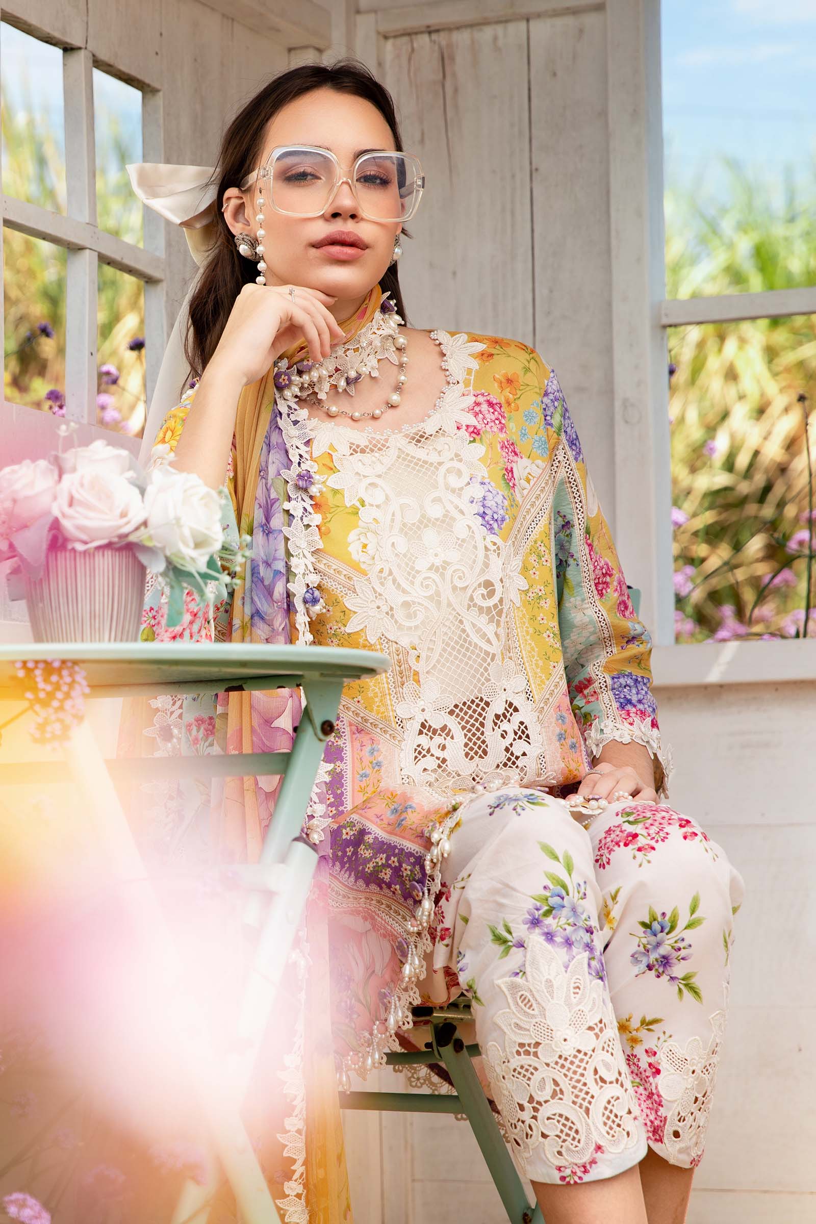 3 Piece Unstitched Printed Lawn Suit | MPT-2509-A | Maria B