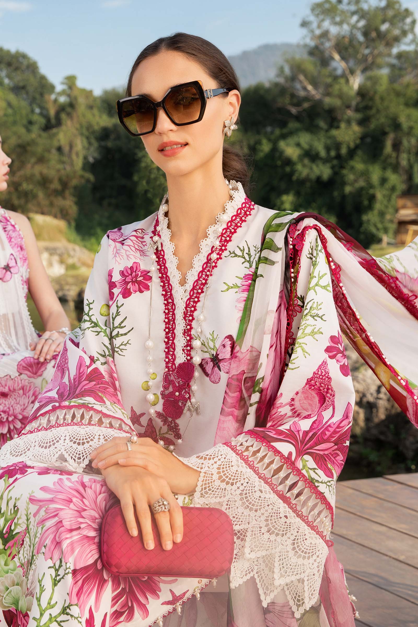 3 Piece Unstitched Printed Lawn Suit | MPT-2510-A | Maria B