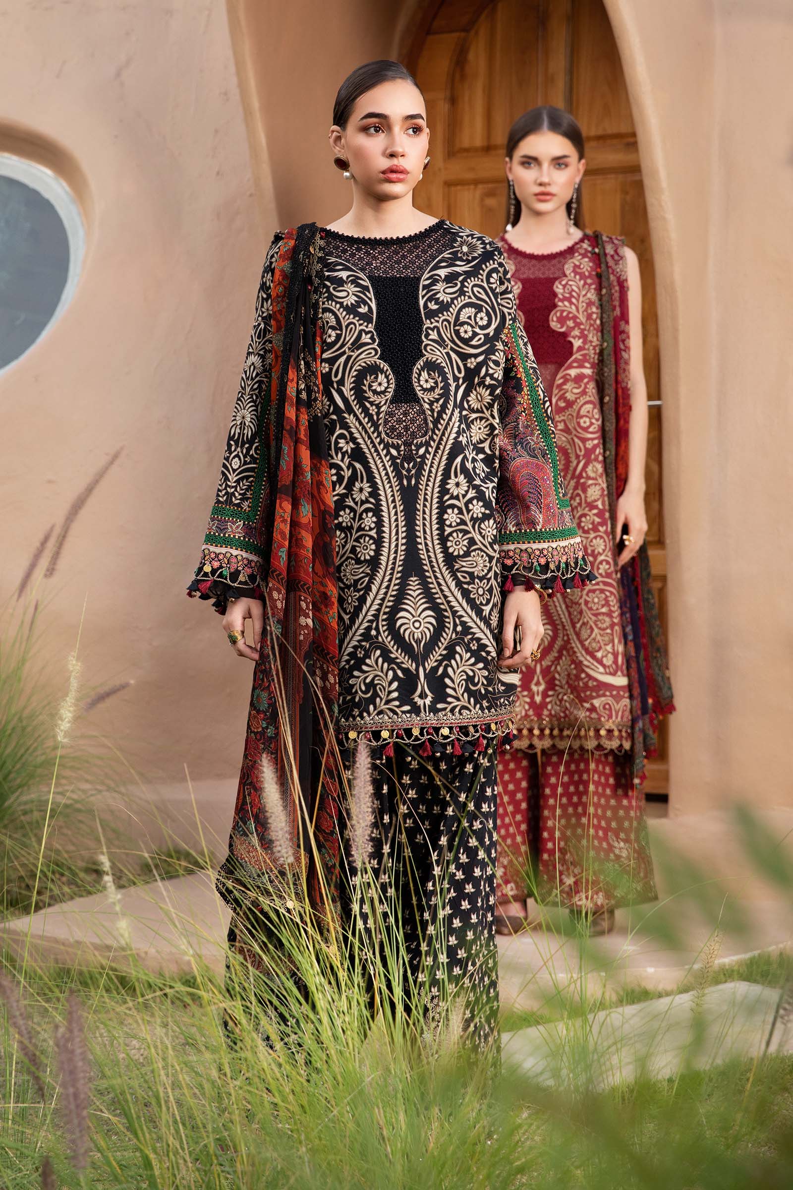 3 Piece Unstitched Printed Lawn Suit | MPT-2512-B | Maria B