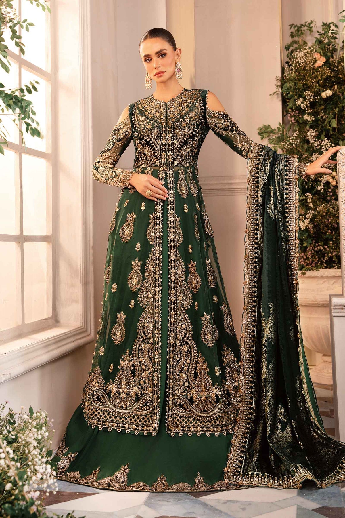 MARIA B | 3 Piece Unstitched Embroidered Organza Suit | BD-2904