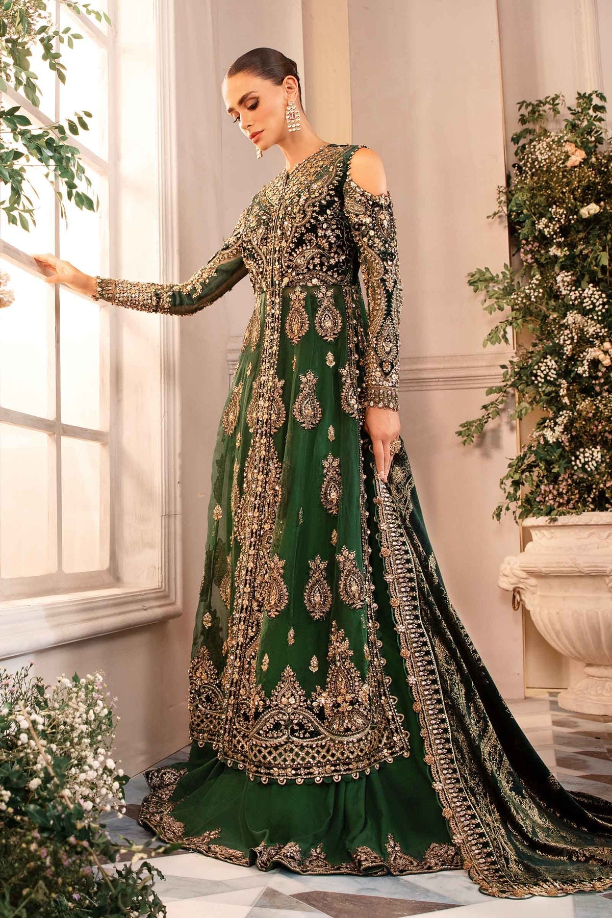 MARIA B | 3 Piece Unstitched Embroidered Organza Suit | BD-2904