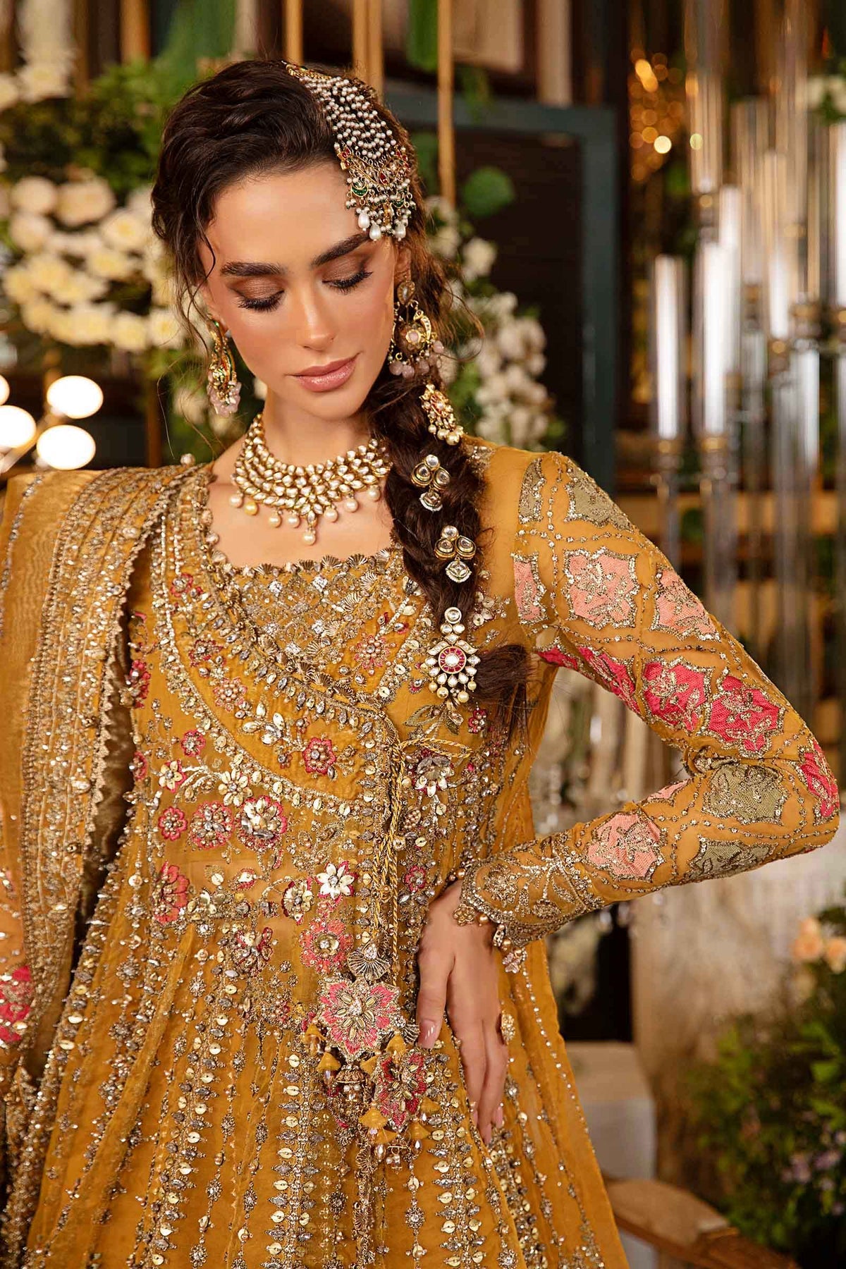 3 Piece Stitched Embroidered Organza Suit | BD-2907