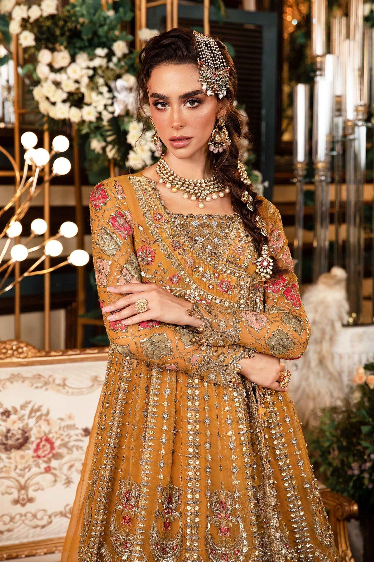 3 Piece Stitched Embroidered Organza Suit | BD-2907