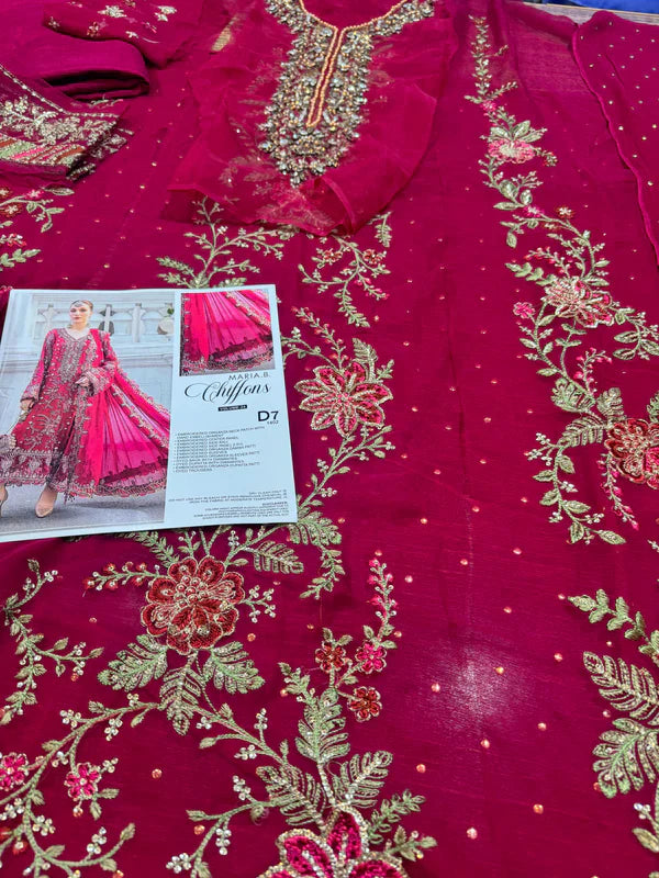 Maria b| Fuchsia Pink - chiffon collection