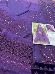 Maria b purple chiffon collection