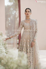 Long Gown Dusty Pink Bridal Lehenga