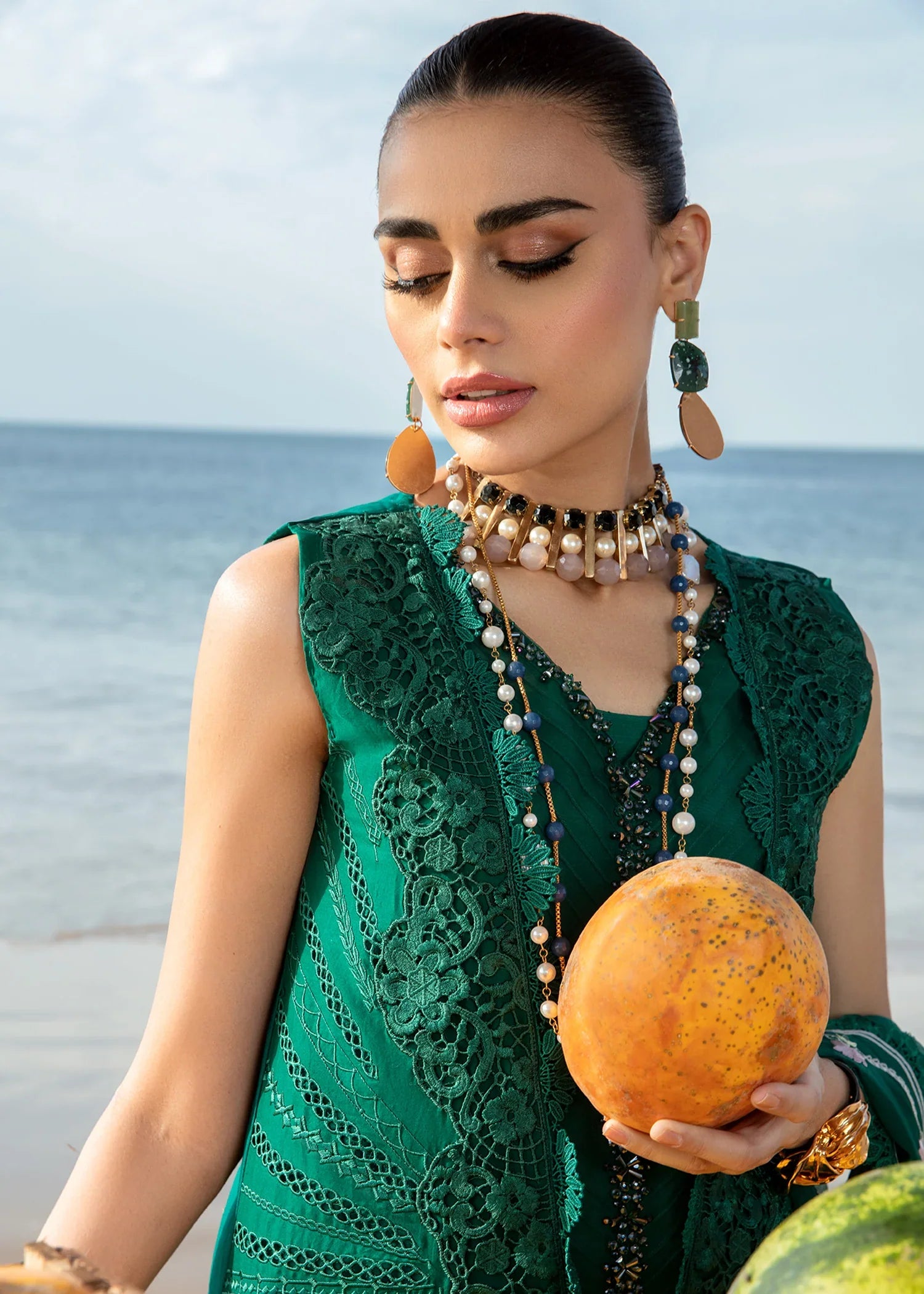 Lawn Collection - Saira Shakira - Crimson - Lawn 24 - D#2A - Ulysses - Seaweed