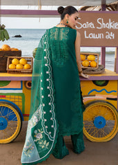 Lawn Collection - Saira Shakira - Crimson - Lawn 24 - D#2A - Ulysses - Seaweed